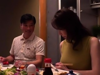 Stunning Asian wife seduces a young guy and gets creampied