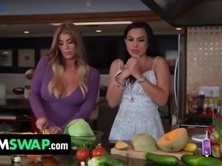 Horny Sexy Busty MILFs Swapped Their Step-sons In a Gonzo Thanksgiving Day...
