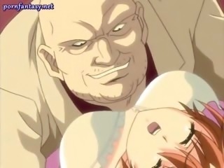 Anime teacher gets her cunt rubbed