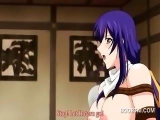 Hentai babe in ropes gets mouth and cunt fucked in group