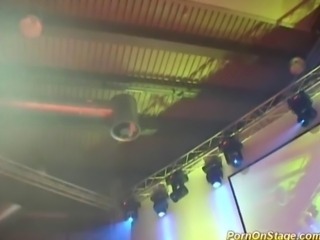 privat couple fucking on public stage
