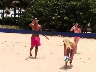 Fucking on the  Beach After Volleyball
