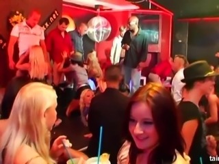 Sexy club girls fucking in public