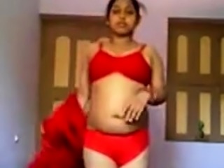Hot Indian girl in nighty stripping
