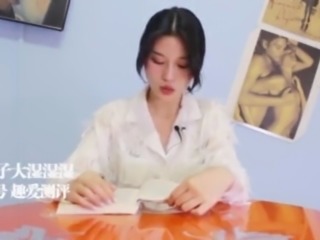 Chinese reading while masturbating